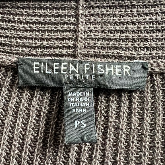 Eileen Fisher Silk Blend Duster Cardigan Brown Size Petite S - Picture 6 of 9